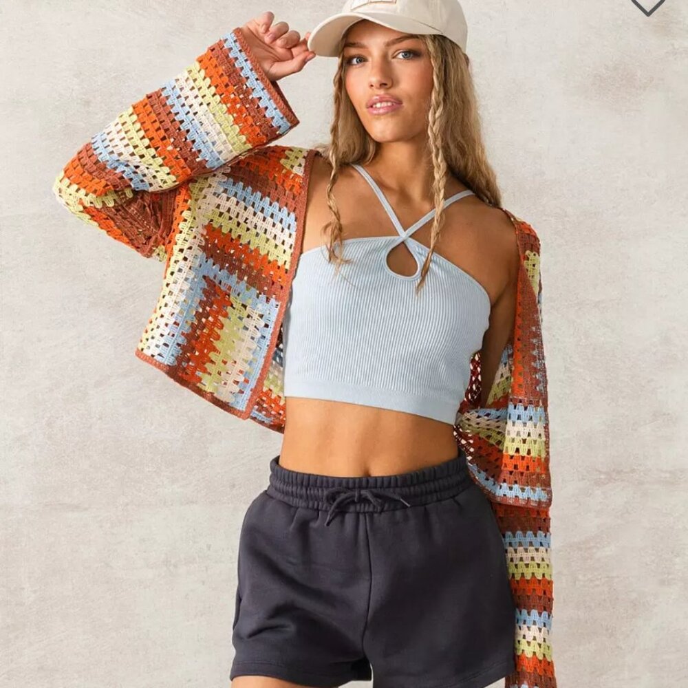 Crochet sweater NWOT DONATED NFS